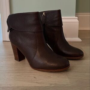 Brown Leather Ankle Boots - Kate Spade